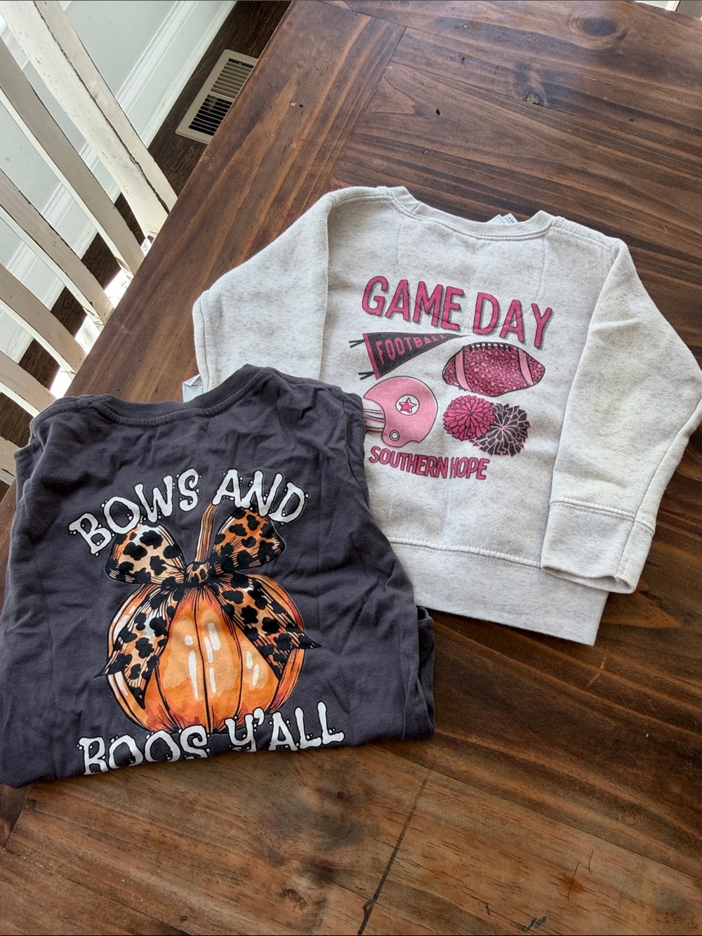 'Game Day' Pink Graphic Kids Sweatshirt